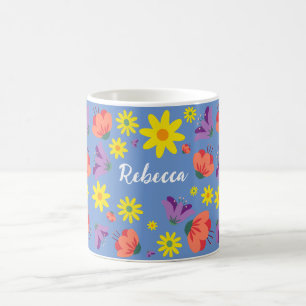 Mug floral personnalisé
