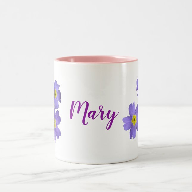 Mug floral personnalisé à deux tons (Centre)
