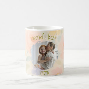 Mug floral personnalisé 'Meilleure maman du monde'