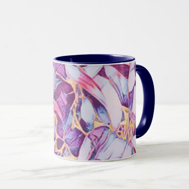 Mug Floral pourpre (Devant droit)