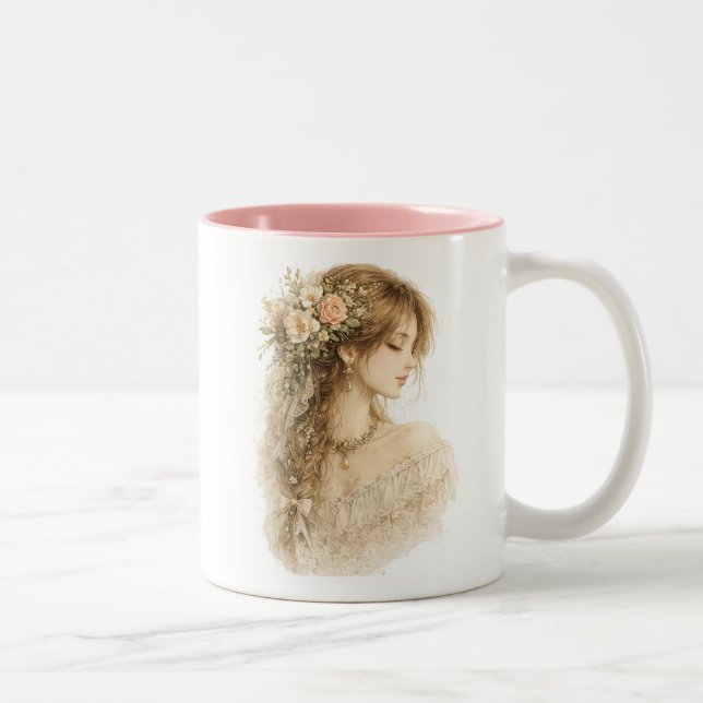 Mug Floral Profil Botanique de Femme (Droit)