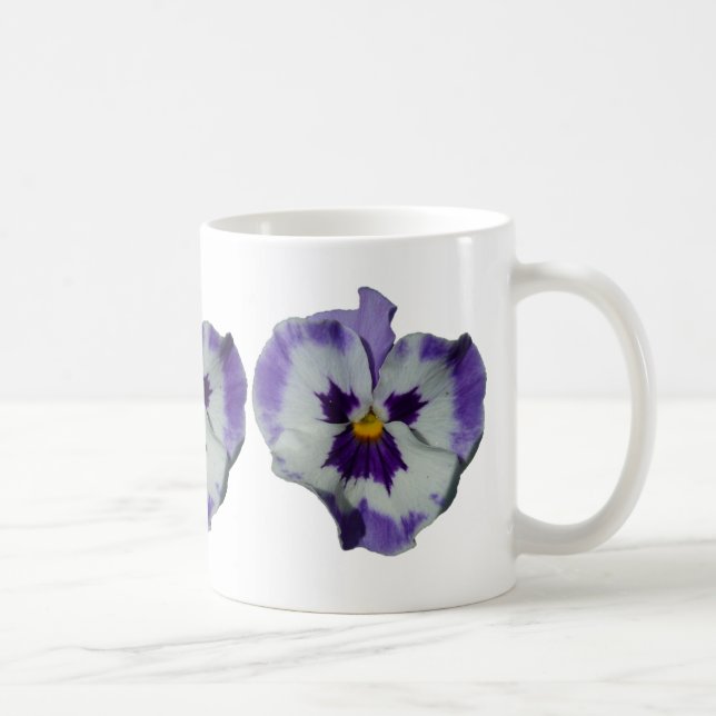 Mug Floral Purple and White Pansies (Droite)