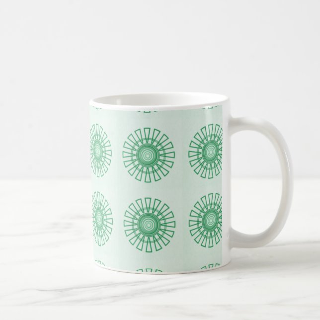 Mug floral rétro, Kelly Green (Droite)