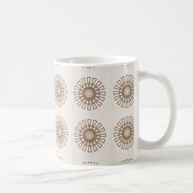 Mug floral rétro, latte (Droite)