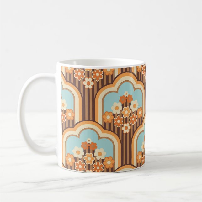 Mug Floral Retro : les années 70 revival du papier pei (Gauche)