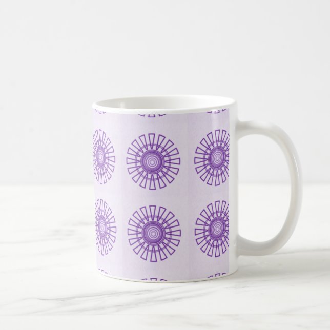 Mug floral rétro, Violet (Droite)
