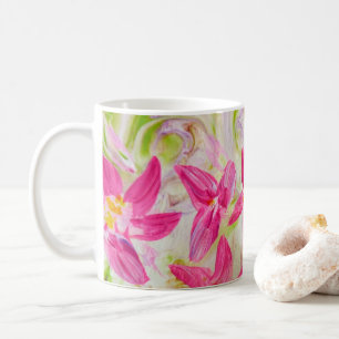 Mug Floral rose Abstrait