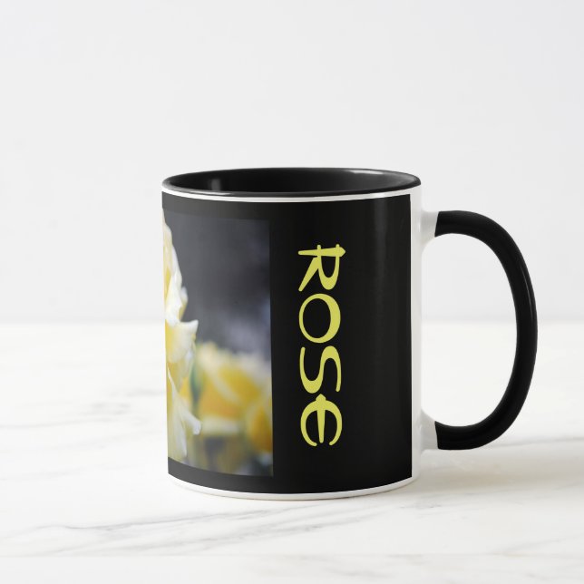 Mug Floral rose jaune 5 (Droite)
