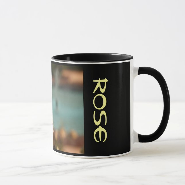 Mug Floral rose jaune 8 (Droite)