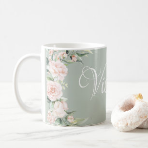Mug Floral rose personnalisé