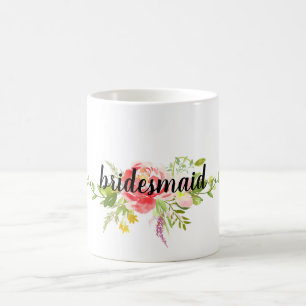 Mug Floral rose rouge