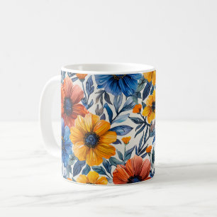 Mug Floral rustique mode rétro motif