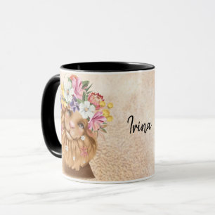 Mug Floral Safari sauvage un baby shower d'or