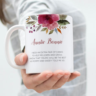 Mug Floral Serez-Vous Ma Godmère Baptême