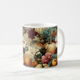 Mug Floral Thanksgiving Motif Vintage (8)