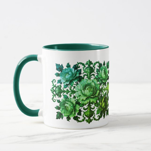 Mug floral vert (Gauche)
