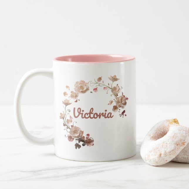Mug Floral Victoria (Avec donut)