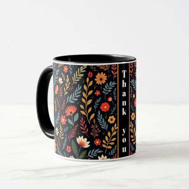 Mug Floral Vintage belle collection populaire (Devant gauche)