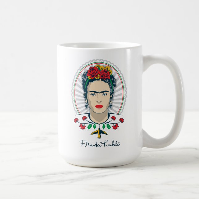 Mug Floral vintage de Frida Kahlo | (Droite)