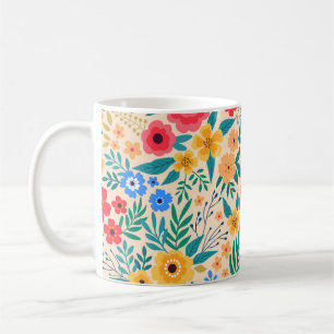 Mug Floral vintage, Petites Fleurs Colorées.