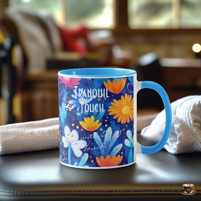 Mug Floral Wellness personnalisé pour la promotion (Créateur téléchargé)