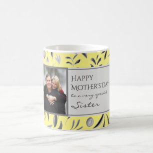 Mug Floral YELLOW Happy Mother's Day SISTER Photo