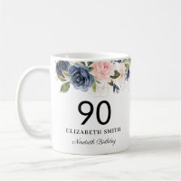 Florale d'or flush de Navy personnalisées 90e anni