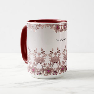 Mug florale rose