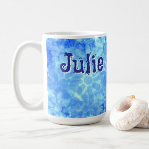 Mug Flore Bleu Varié Fleur Personnalisé