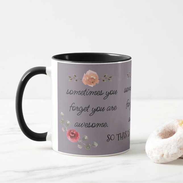 Mug Flore Branchée Et Mignonne Vous Êtes Un Café Magni (Avec donut)