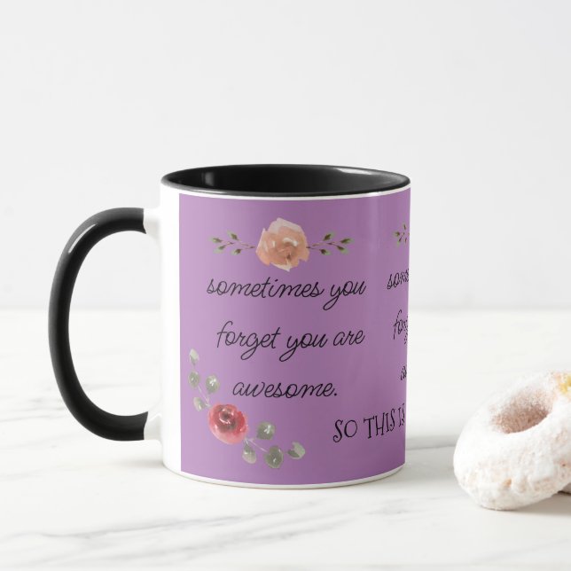 Mug Flore Branchée Et Mignonne Vous Êtes Un Café Magni (Avec donut)