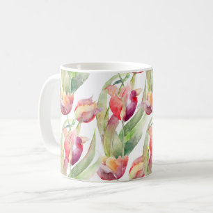 Mug Flore d'aquarelle des Tulipes printanières