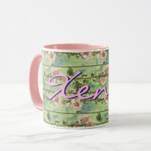 Mug Flore doux avec votre nom