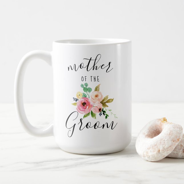 Mug Flore flush Mère de la chambre cadeau 15oz (Avec donut)