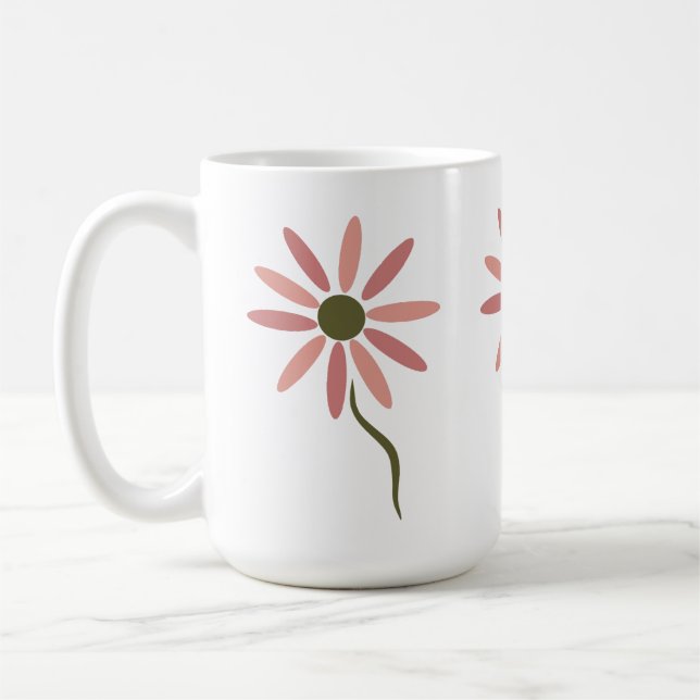 Mug Flore funky - conception de fleurs abstraites styl (Gauche)