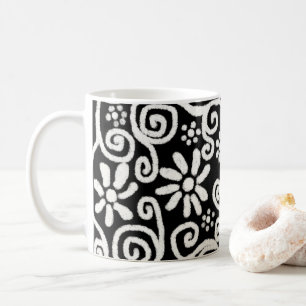 Mug Flore noir blanc & Fleurs Fleurs Fleurs Fleurs Fle