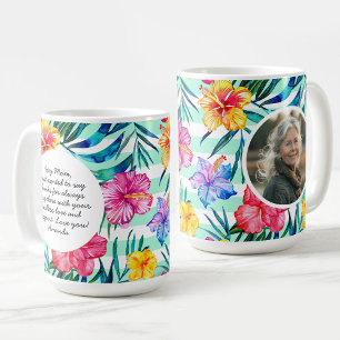 Mug Flore tropicale   Aqua Stripe   Photo de la Fête d