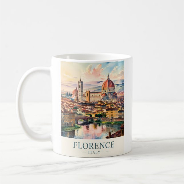 Mug Florence Duomo Cathedral Watercolor Italy Travel (Gauche)