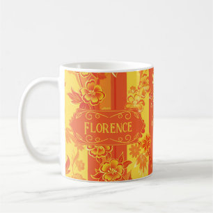 Mug Florence Floral jaune et orange