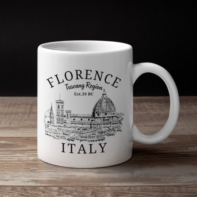 Mug Florence Italy Tuscany Region Vintage Landscape (Créateur téléchargé)