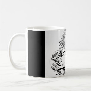 Mug Florence surréaliste gallois - noir et blanc