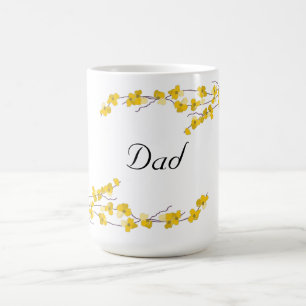 Mug Flores jaunes dorées