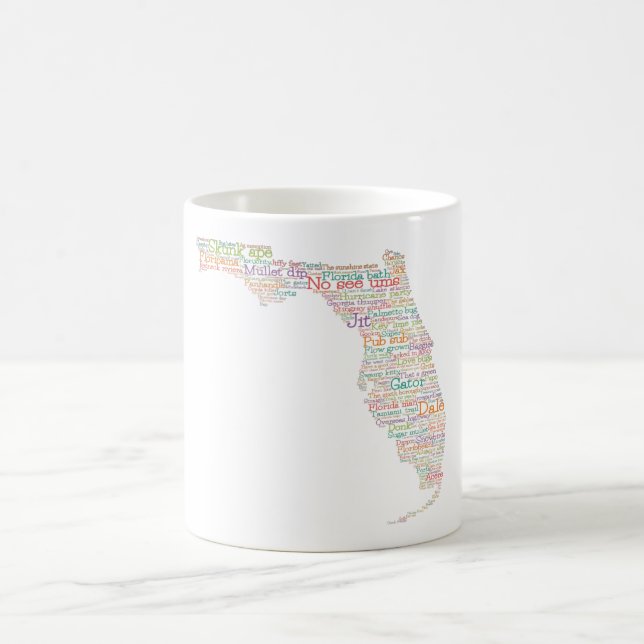 Mug Florida USA Slang Word Art Map  (Centre)