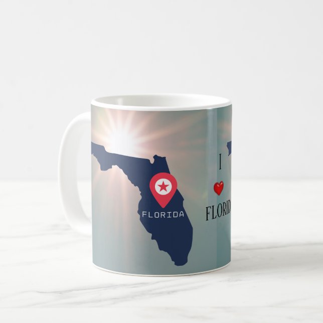 Mug Floride au soleil café/tasse de thé (Devant gauche)