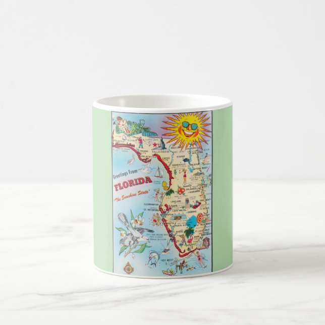 Mug FLORIDE ÉTATS-UNIS, Carte de bienvenue, (Centre)