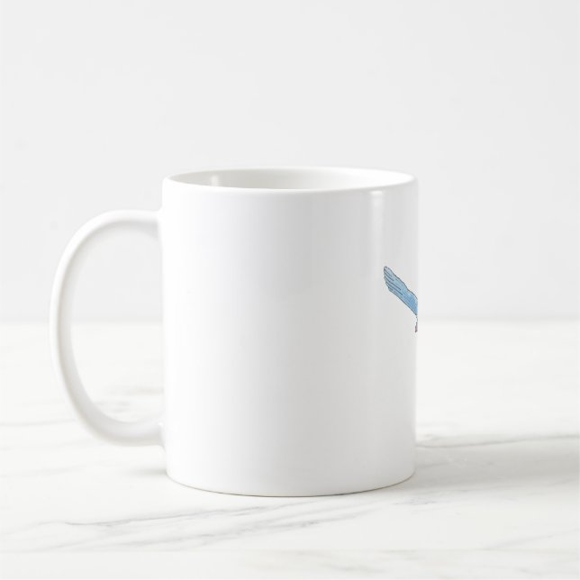 Mug Floride Scrub Jay aquarelle espèces d'oiseaux (Gauche)