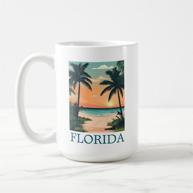 Mug Floride Sunshine State – Paradis de plage tropical (Gauche)