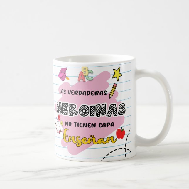 Mug Flork Día del Maestra - Las verdaderas Heroinas (Droite)