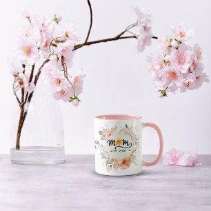 Mug FlorL Maman établie Nom manuscrit Année