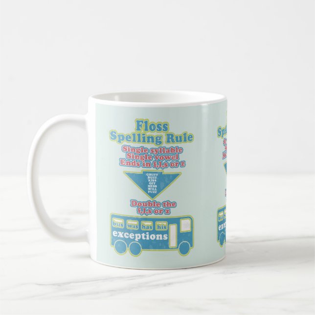 Mug Floss Rule Phonics Apprentissage Anglais (Gauche)